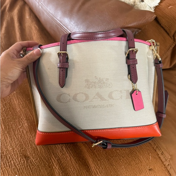 Coach Canvas Mollie Tote 25 - Picture 1 of 6
